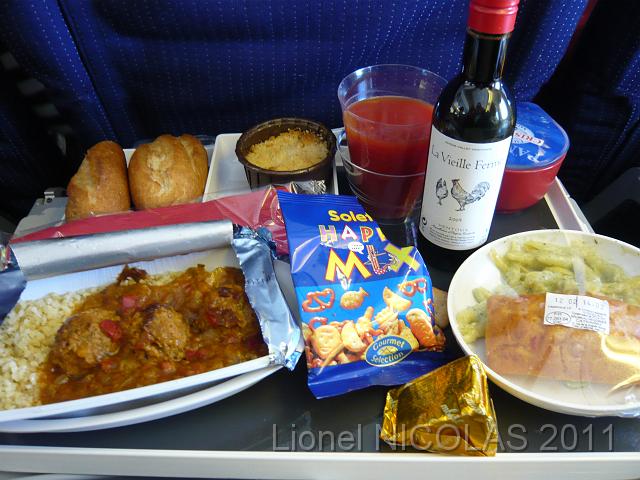 P1030774.JPG - Vol Paris CDG/La Havane: Notre plateau repas